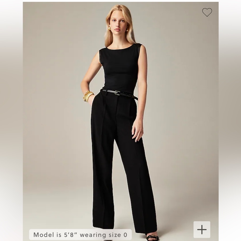 NWT Tall wide-leg essential pant in city crepe